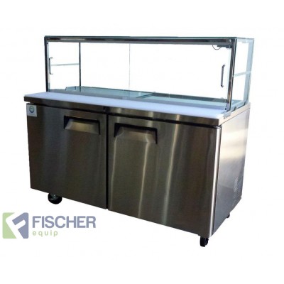 Fischer Two Door Sandwich Fridge - USS02-GL v2